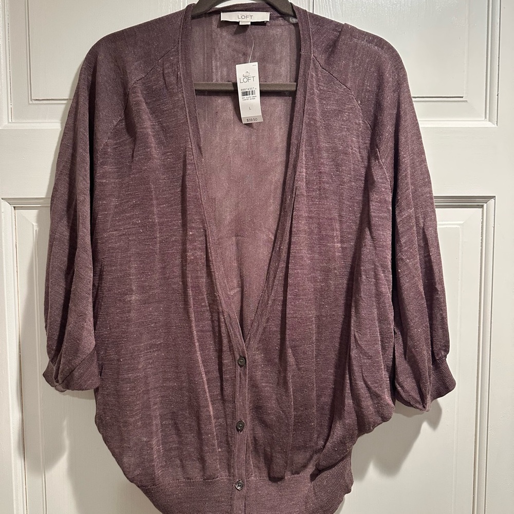 LOFT Women's Plum Cardigan